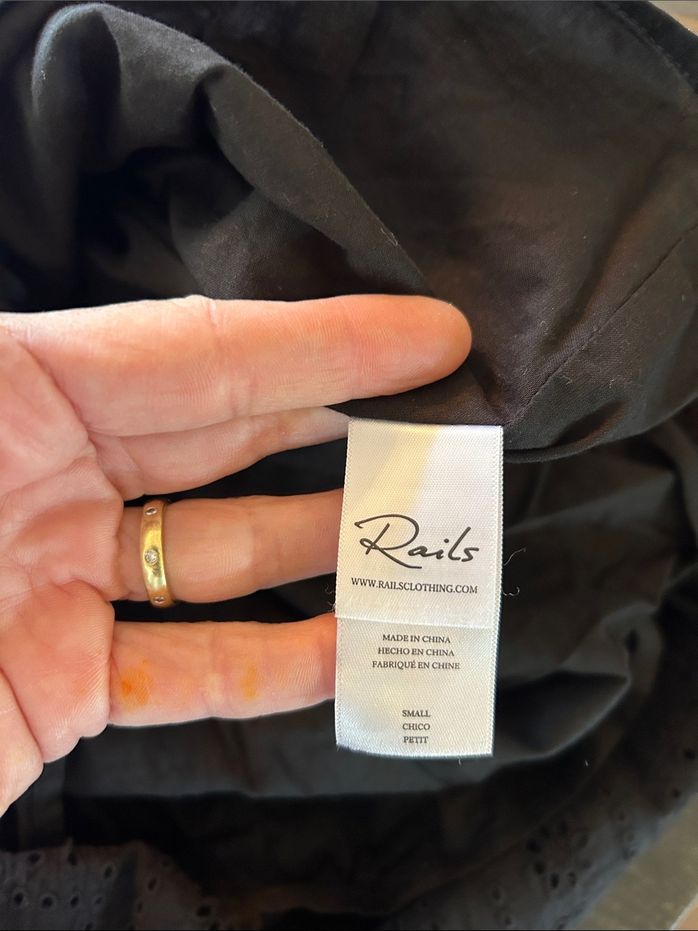 Rails Black Eyelet Maxi Dress with Spaghetti Straps - Picture 8 of 11
